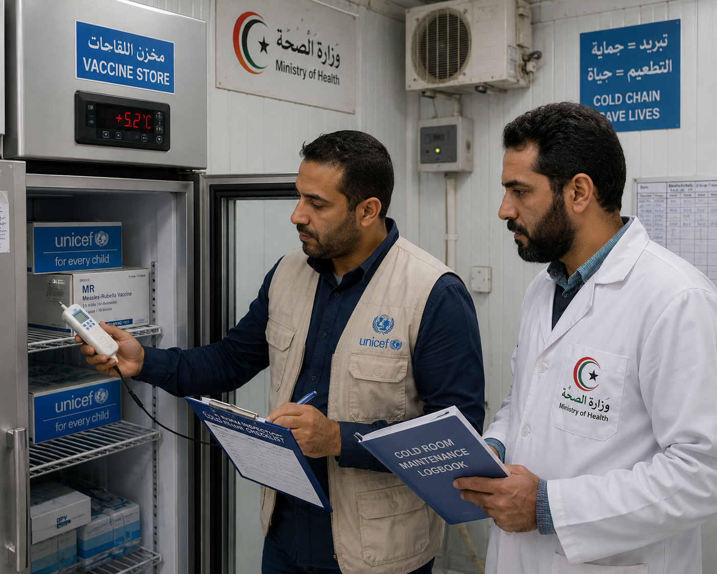 Cold room inspection and maintenance, Libya