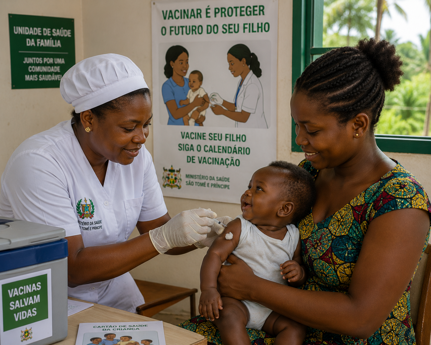 Mother and baby vaccination, Sao Tomé & Príncipe