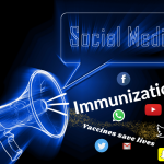 Some social media icon and the immunization word